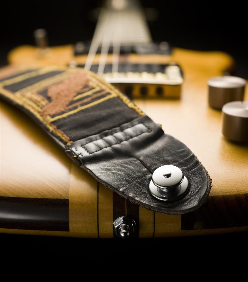 LOXX® strap lock on a guitar